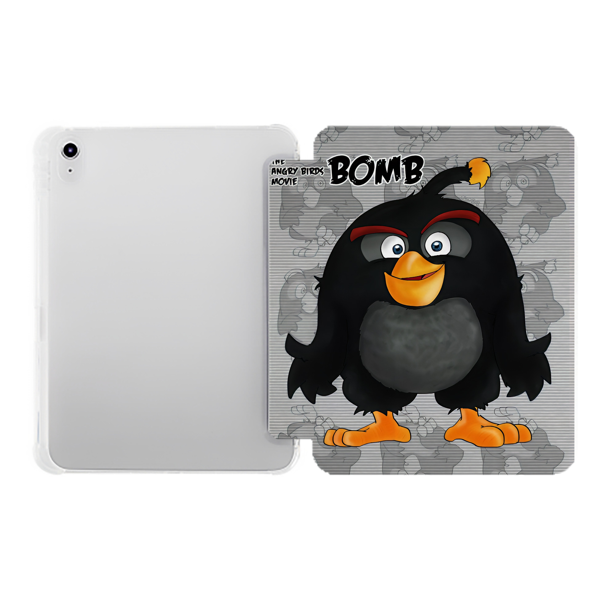 （画像用） Angry Birds アングリーバード IPad ケース ペン収納付き 三つ折りスタンド PUレザー×シリコン 対応機種9.5/10.5/10.9インチ